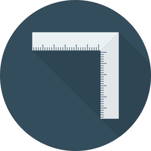 Ruler triangle graphic tool measuring icon