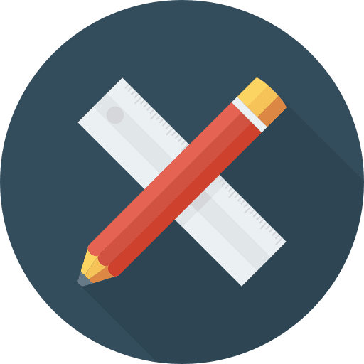 Pencil edit tools ruler pencil icon