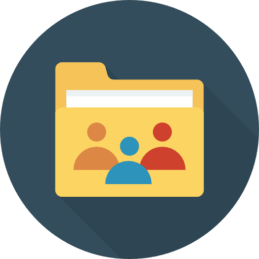 Folder files and folders sharing archives networking icon