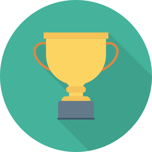 Trophy award cup champion icon