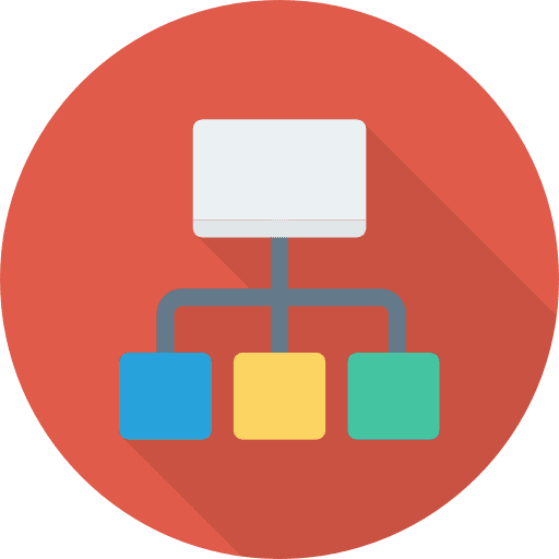 Network hierarchical structure diagram business icon