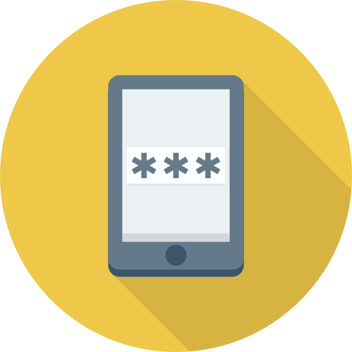Password mobile phone smartphone communications icon
