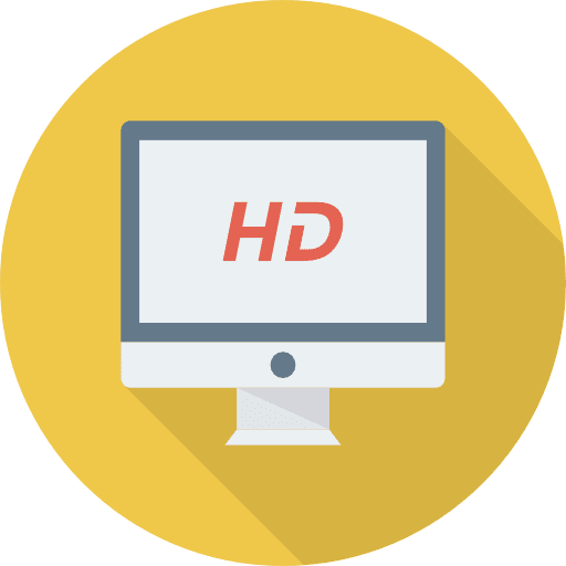 Hd screen seo and web screen tv icon