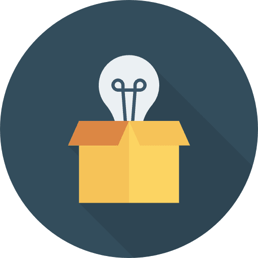 Idea light bulb box miscellaneous icon