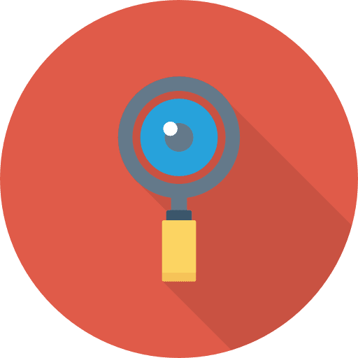 Magnifying glass transparency eye loupe icon