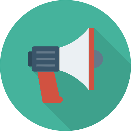 Megaphone marketing speaker advertising icon