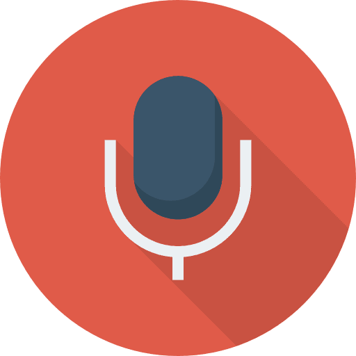 Microphone technology vintage voice recording icon