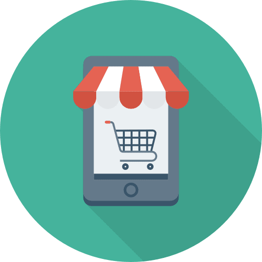 Mobile shop technology commerce and shopping mobile phone icon