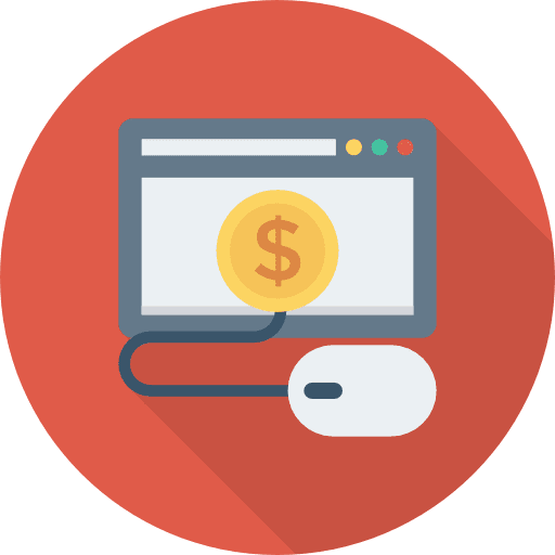 Pay per click business dollar symbol pay per click icon