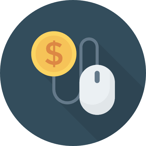 Pay per click computer pay per click multimedia icon