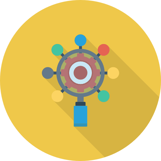 Search zoom seo and web network icon