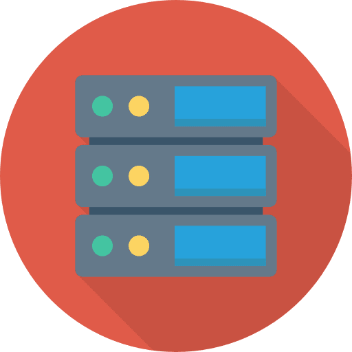 Server hosting network technology icon