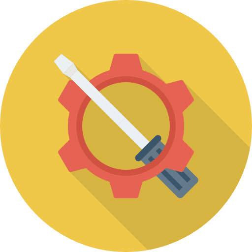 Setting setting tools and utensils gear icon