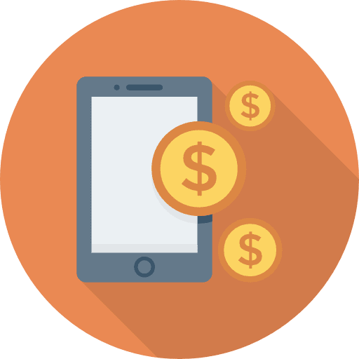 Earning earn money notes icon