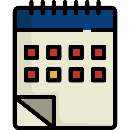 Calendar date calendars time and date icon
