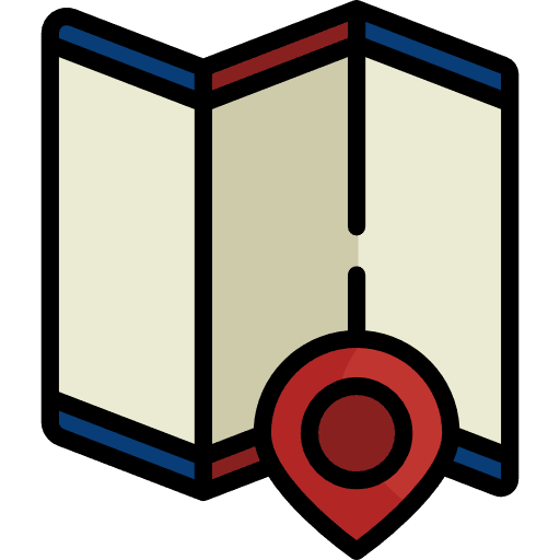 Map orientation maps and flags map icon