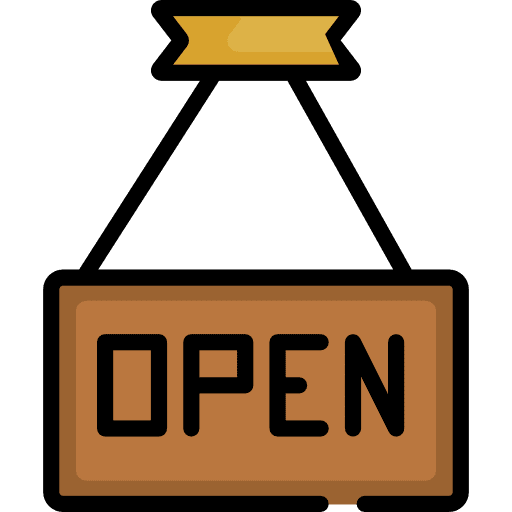 Open shop signal signaling icon