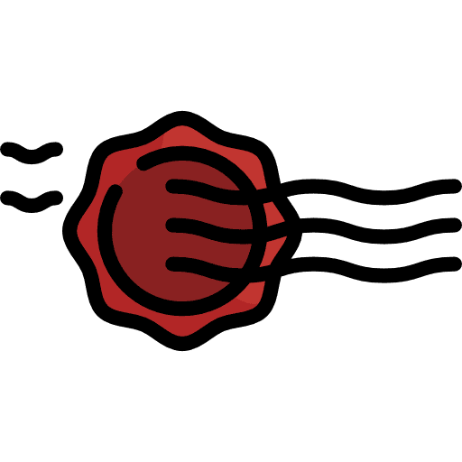 Rubber stamp sign certificate stamp icon