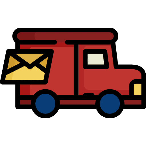 Shipping van shipping and delivery delivery truck icon