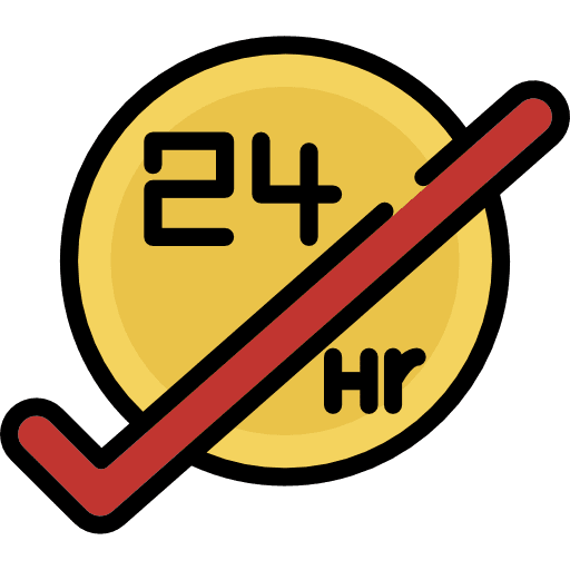 24 hours information help info icon