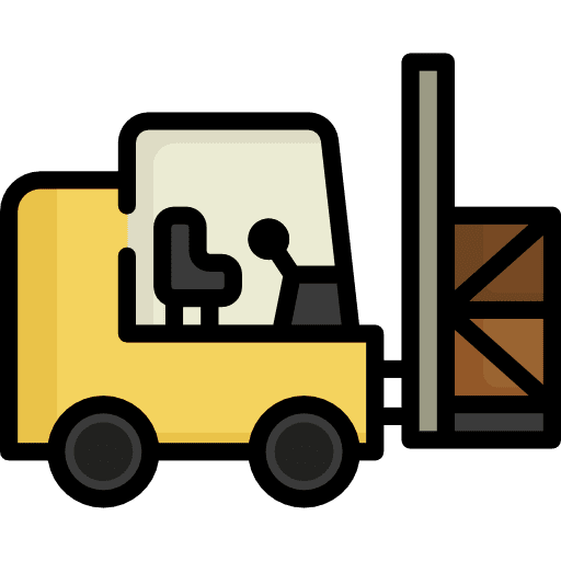 Forklift lift industrial truck icon