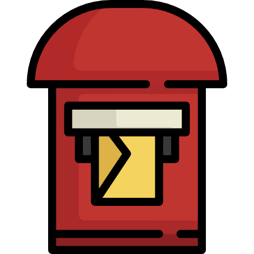 Mail box email interface box icon