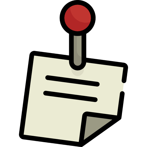 Post it documents notes education icon