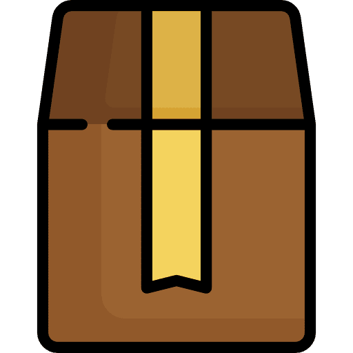 Box shipping and delivery package box icon