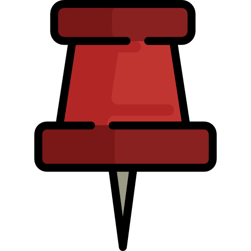 Pin attachment pin office material icon