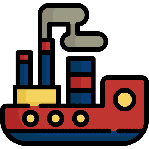 Cargo ship boat shipping navigation icon