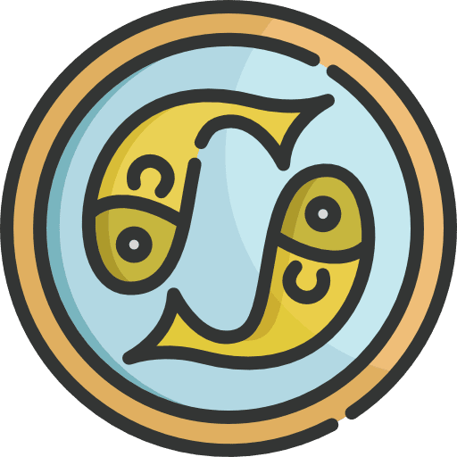 Pisces zodiac esoteric astrology icon