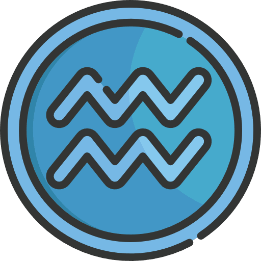Aquarius astrology aquarius zodiac icon