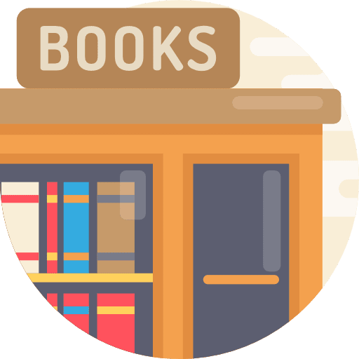 Book shop architecture and city buildings shop icon