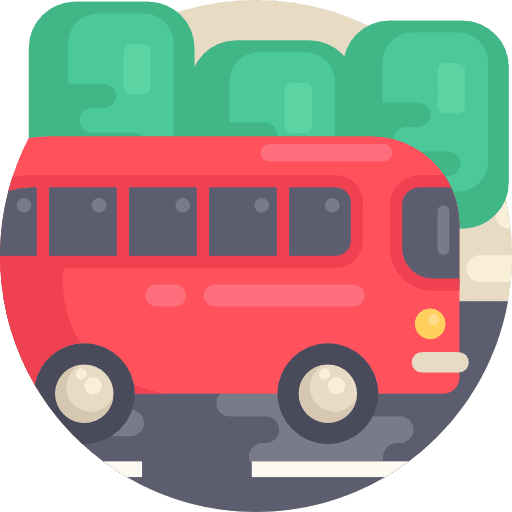 Bus public transport vehicle transport icon