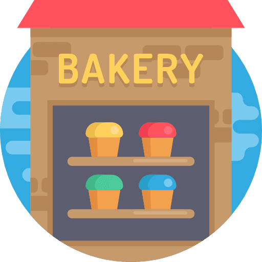 Bakery bakery business architecture and city icon