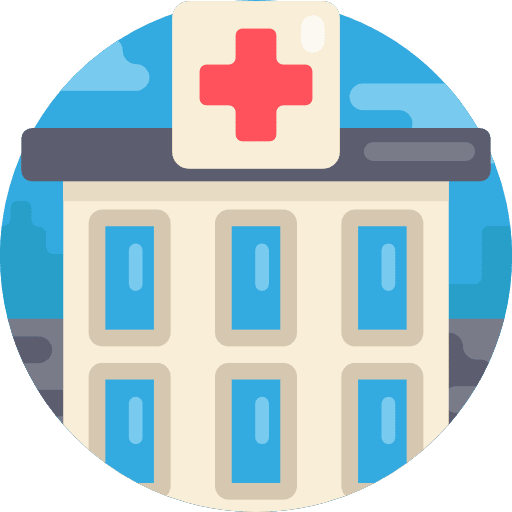 Hospital architectonic buildings medical icon