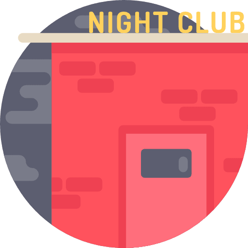 Night club building clubhouse architecture and city icon