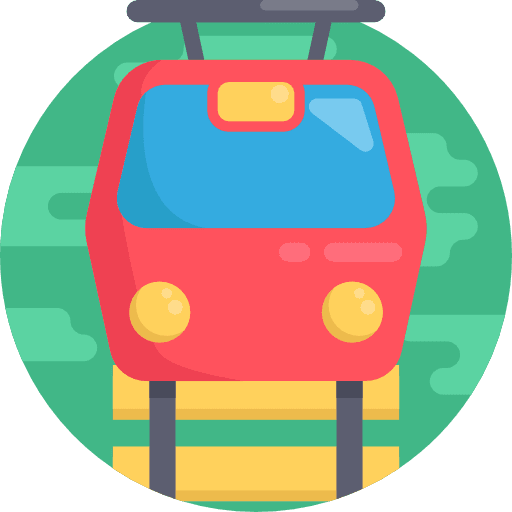 Tram tram vehicle transportation icon