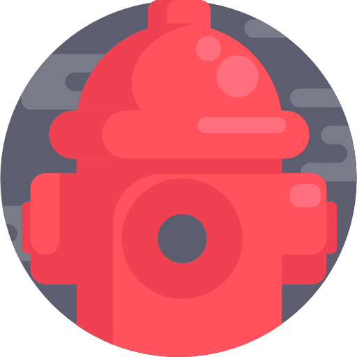 Fire hydrant architecture and city water protection icon