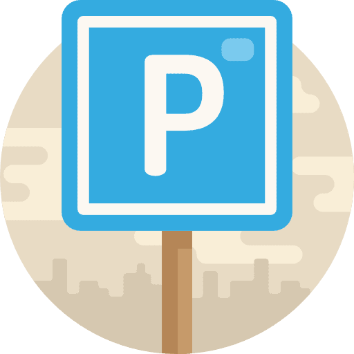 Parking automobile parking signs icon