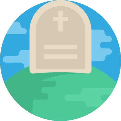 Graveyard dead architecture and city graveyard icon