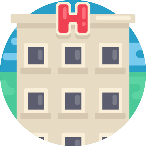 Hospital architectonic hospital medical icon
