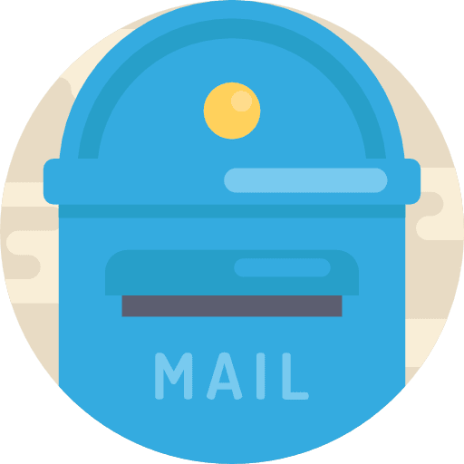 Mailbox shipping and delivery architecture and city tools and utensils icon