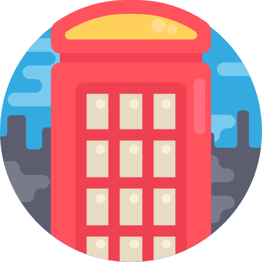 Phone box shapes architecture and city telephone icon