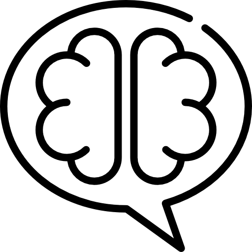 Brain psychology healthcare and medical motivation icon