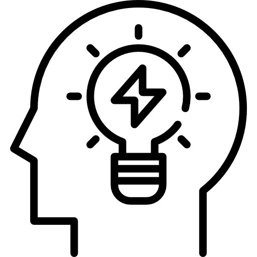 Creativity know how mental creativity icon