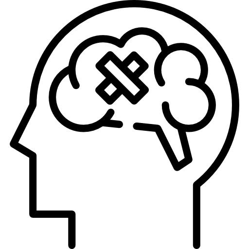 Illness head motivation mental icon