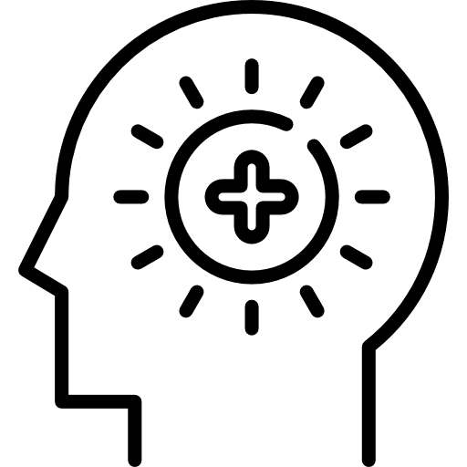 Positive positive psychology mental icon