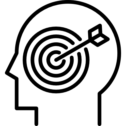 Focus healthcare and medical psychology mental icon