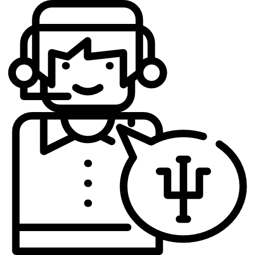 Call center online support headset support icon